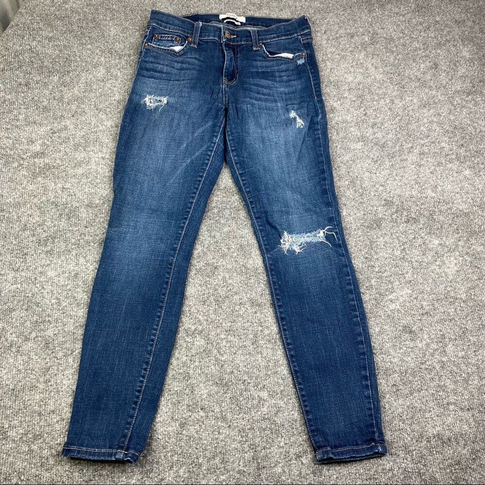 Pistola Revolve Ripped Knee Skinny Jeans Medium Wash Women's Denim Distressed 28